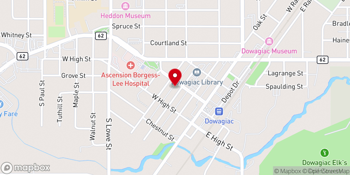 Map showing location of Action Ministries Center