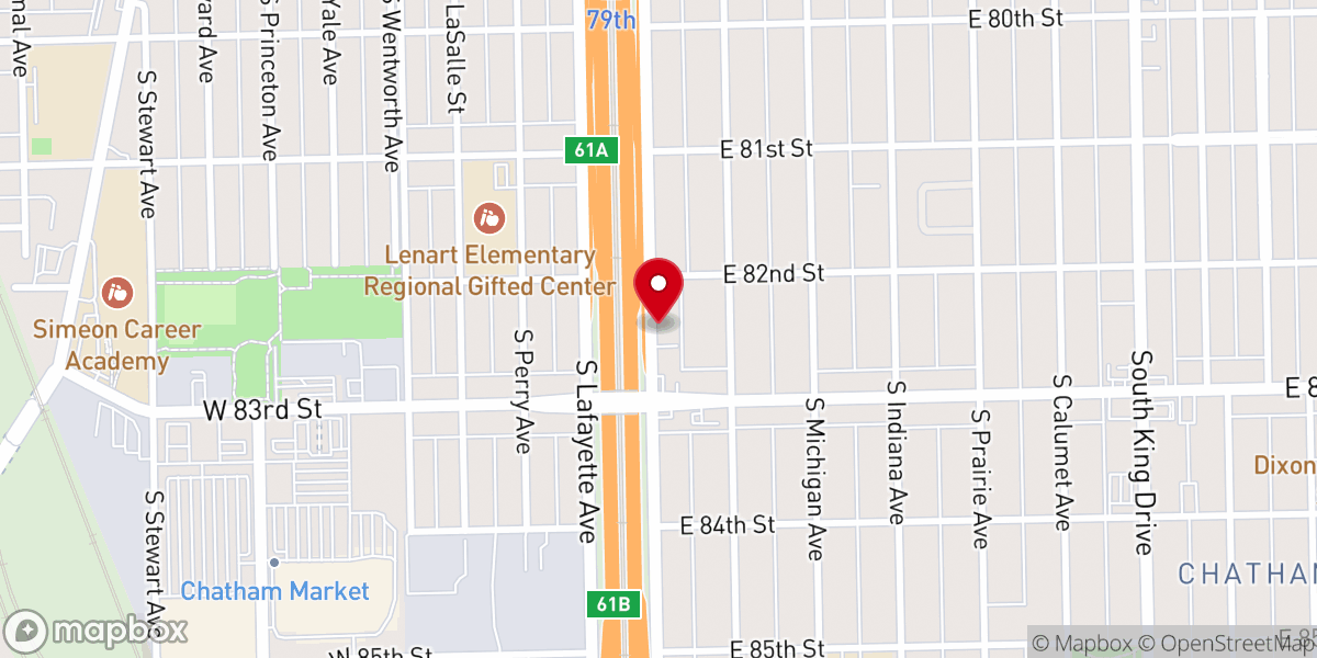 Map showing location of Chicago Goshen Seventh-day Adventist Church