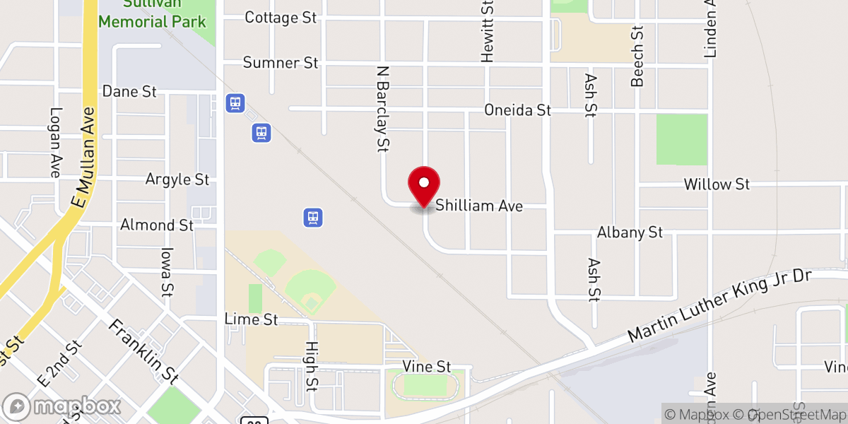 Map showing location of Union Missionary Baptist Church
