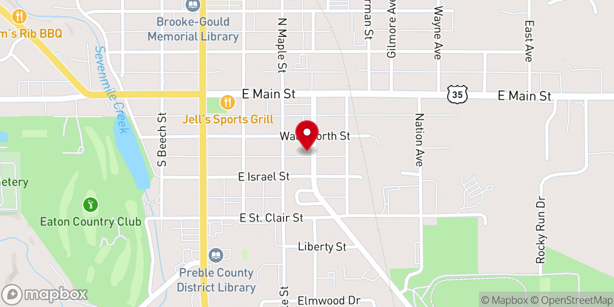 Map showing location of Open Door Church of God
