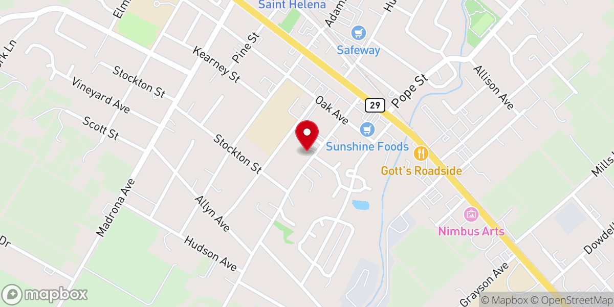 Map showing location of Presbyterian Church-St Helena