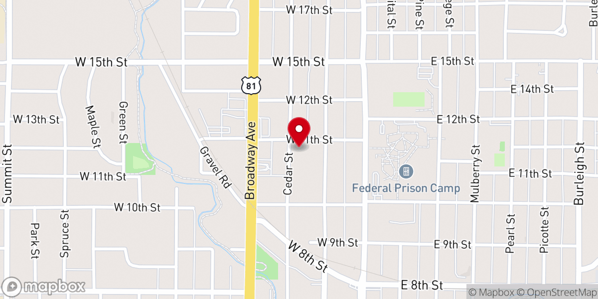 Map showing location of First United Methodist Church