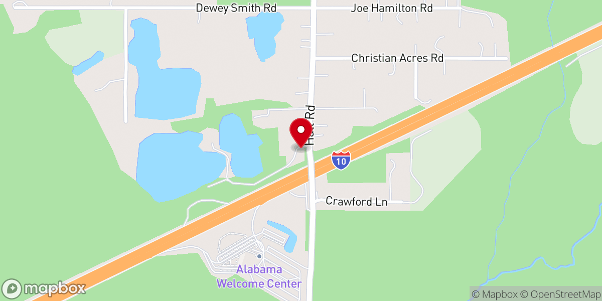 Map showing location of Cloverdale Church
