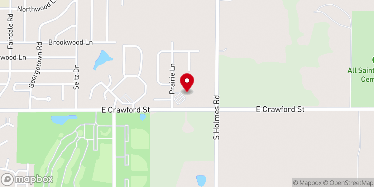 Map showing location of First Christian Church