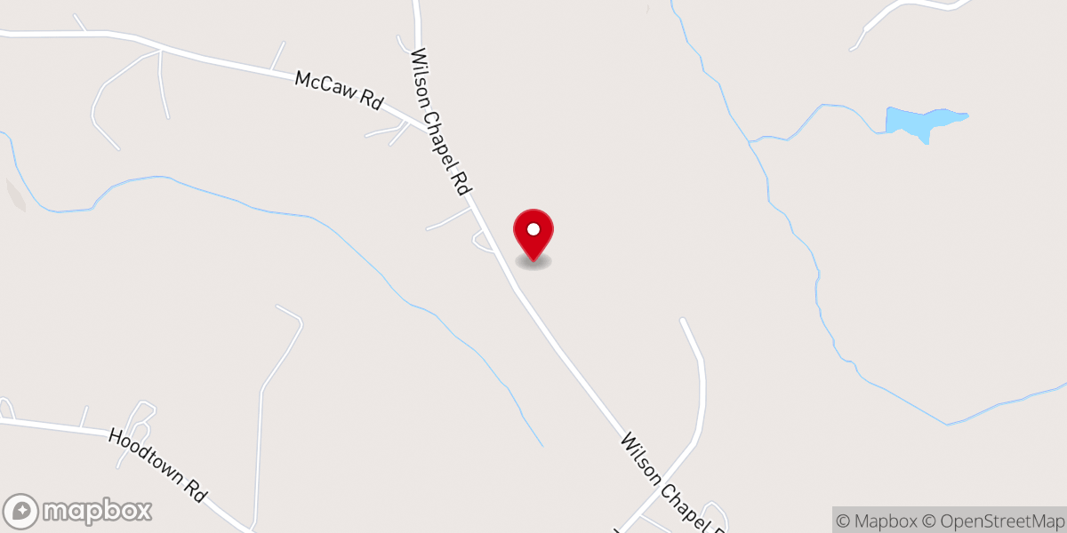 Map showing location of Wilson Chapel AME Zion Church