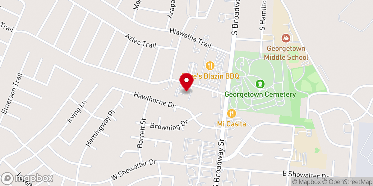 Map showing location of Faith Baptist Church