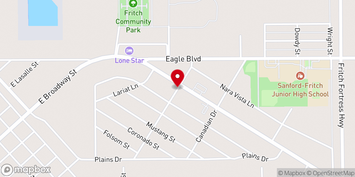 Map showing location of First Christian Church
