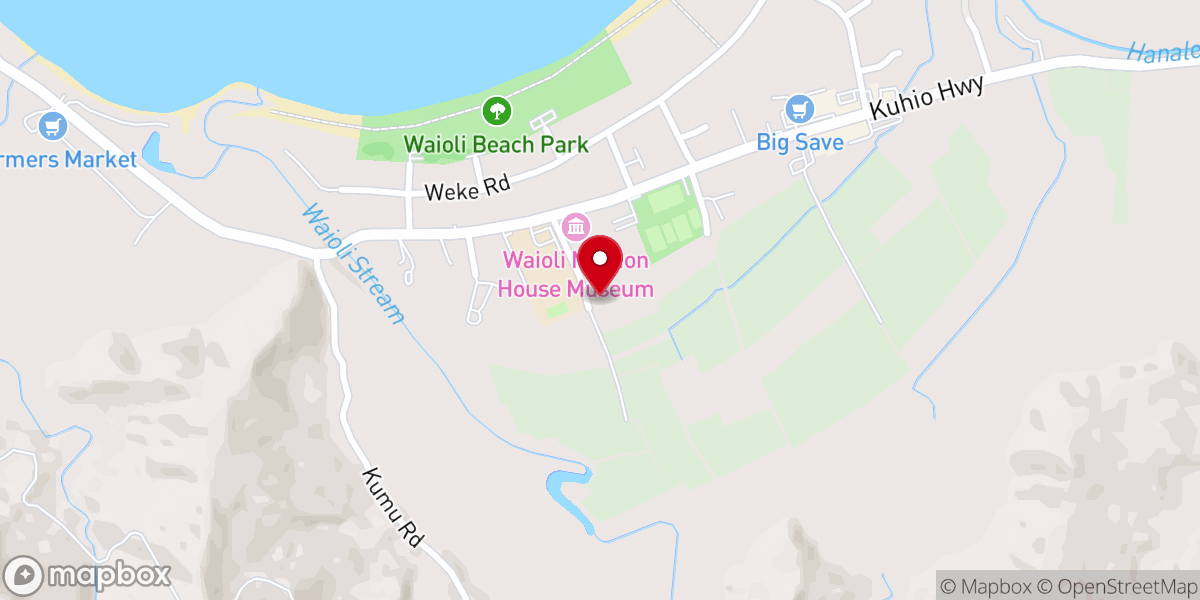 Map showing location of Waiʻoli Mission House