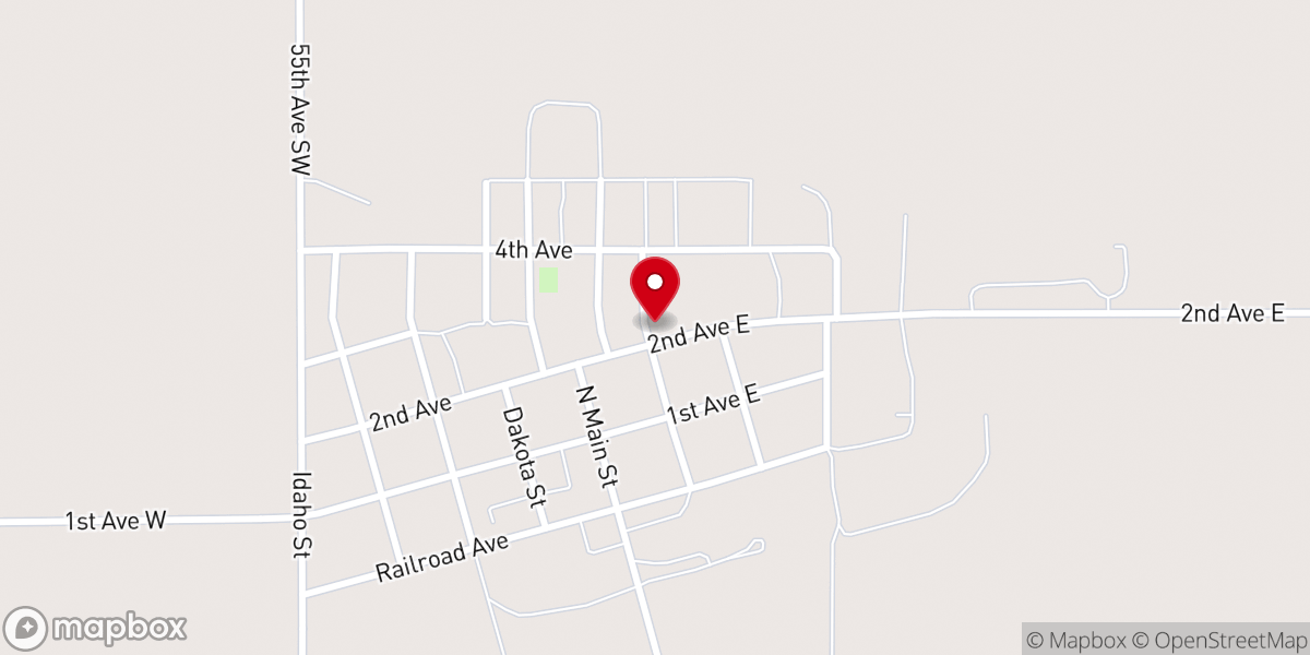 Map showing location of Trinity Lutheran Church