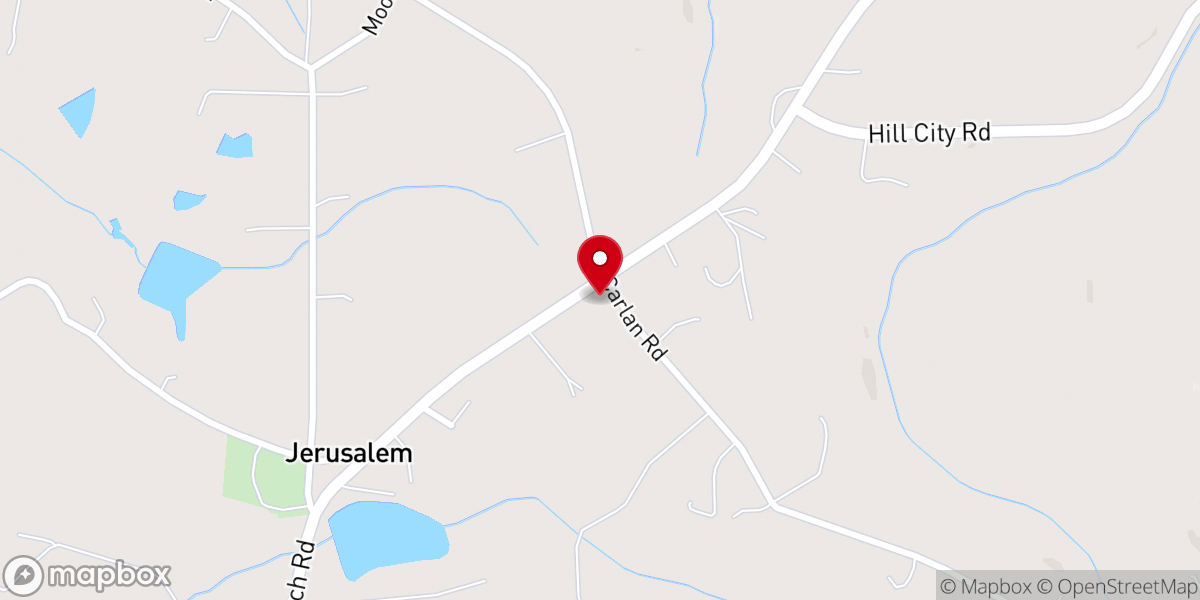 Map showing location of Crossroads Church