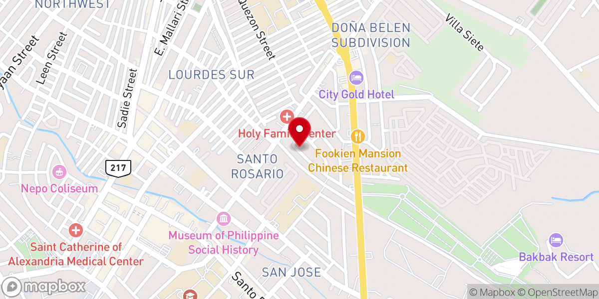 Map showing location of Open Door Baptist Church