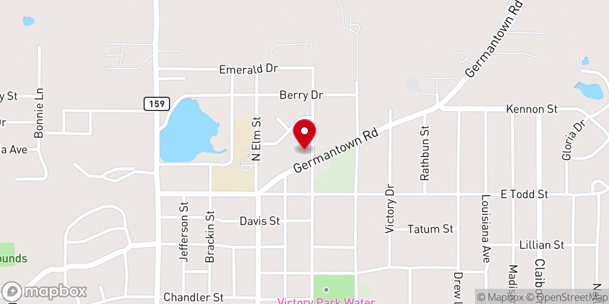 Map showing location of Eastside Missionary Baptist Church