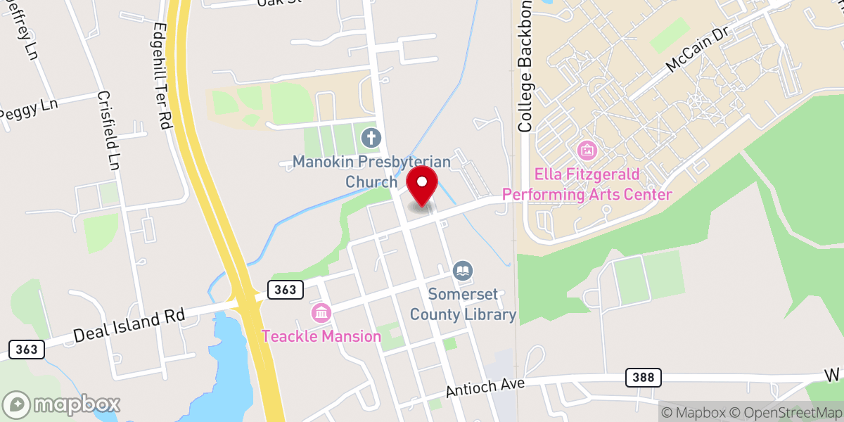 Map showing location of Metropolitan United Methodist Church