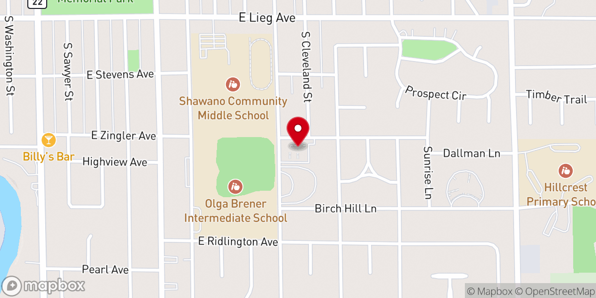 Map showing location of FamilySearch center