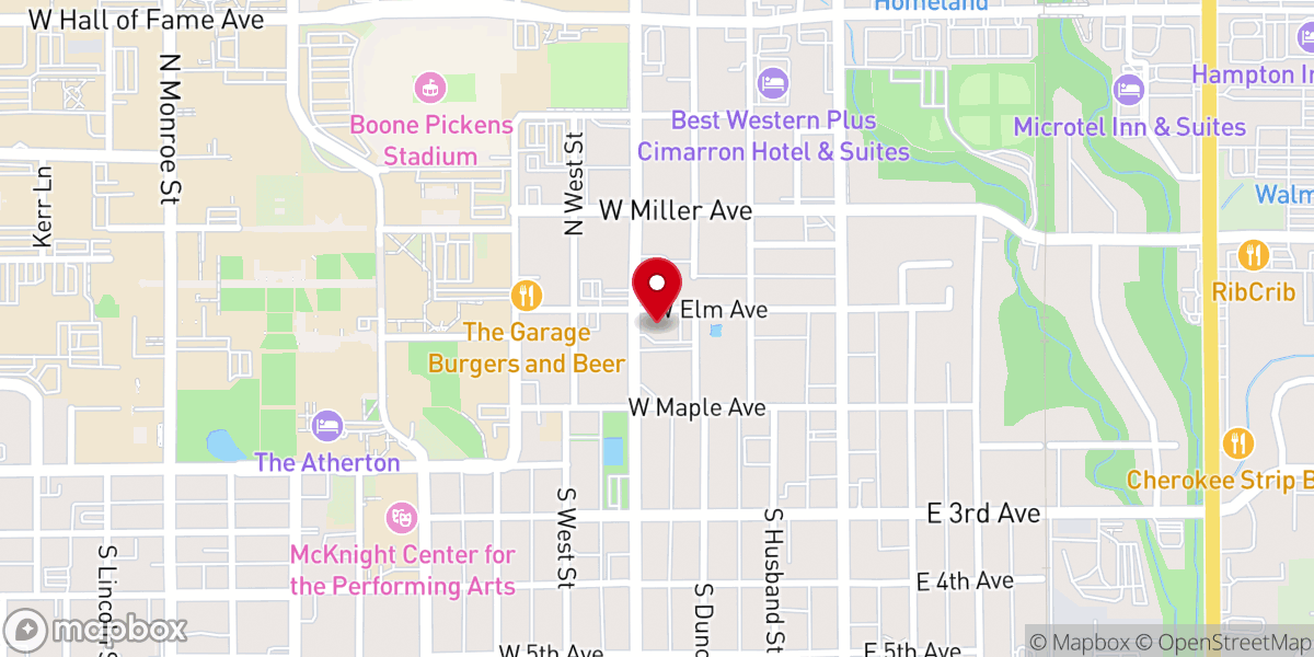 Map showing location of Salem Lutheran Church