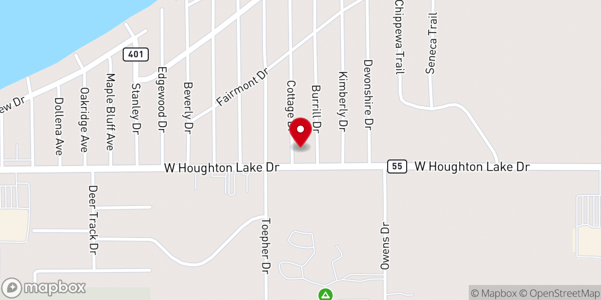 Map showing location of St John Lutheran Church