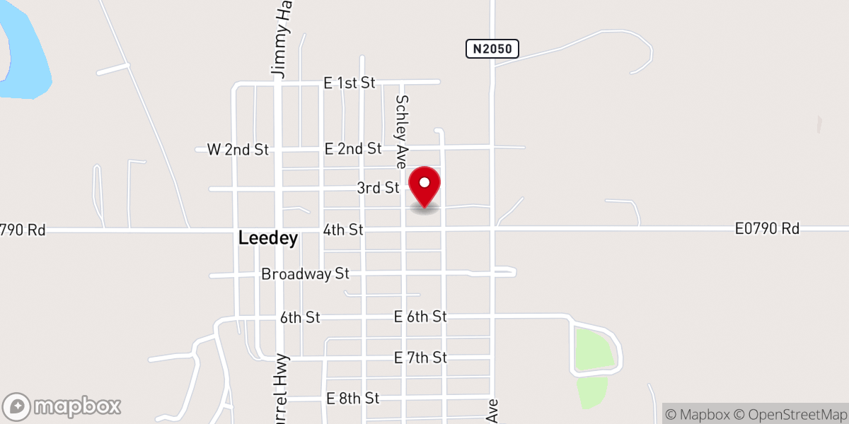 Map showing location of First Baptist Church