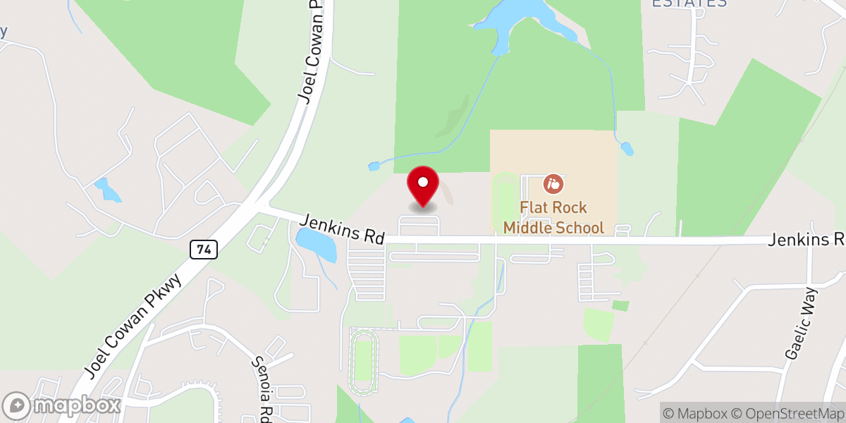 Map showing location of Hopewell United Methodist Church