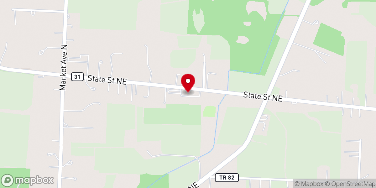 Map showing location of St Jacobs Lutheran Church