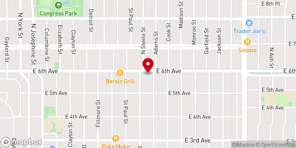 Map showing location of Sixth Avenue United Church