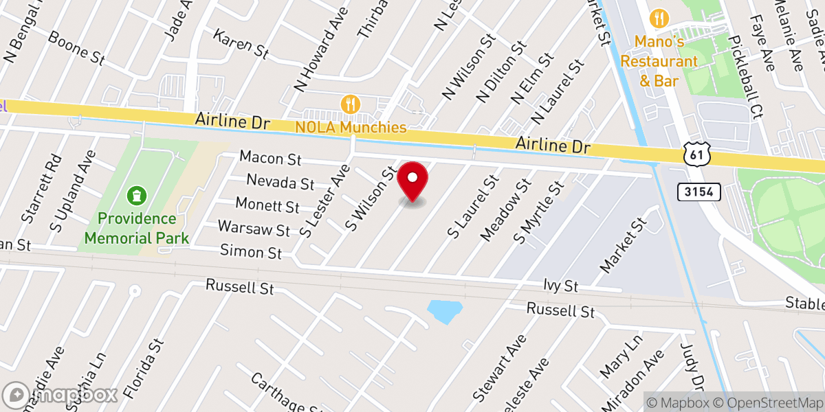 Map showing location of Hill of Zion Baptist Church