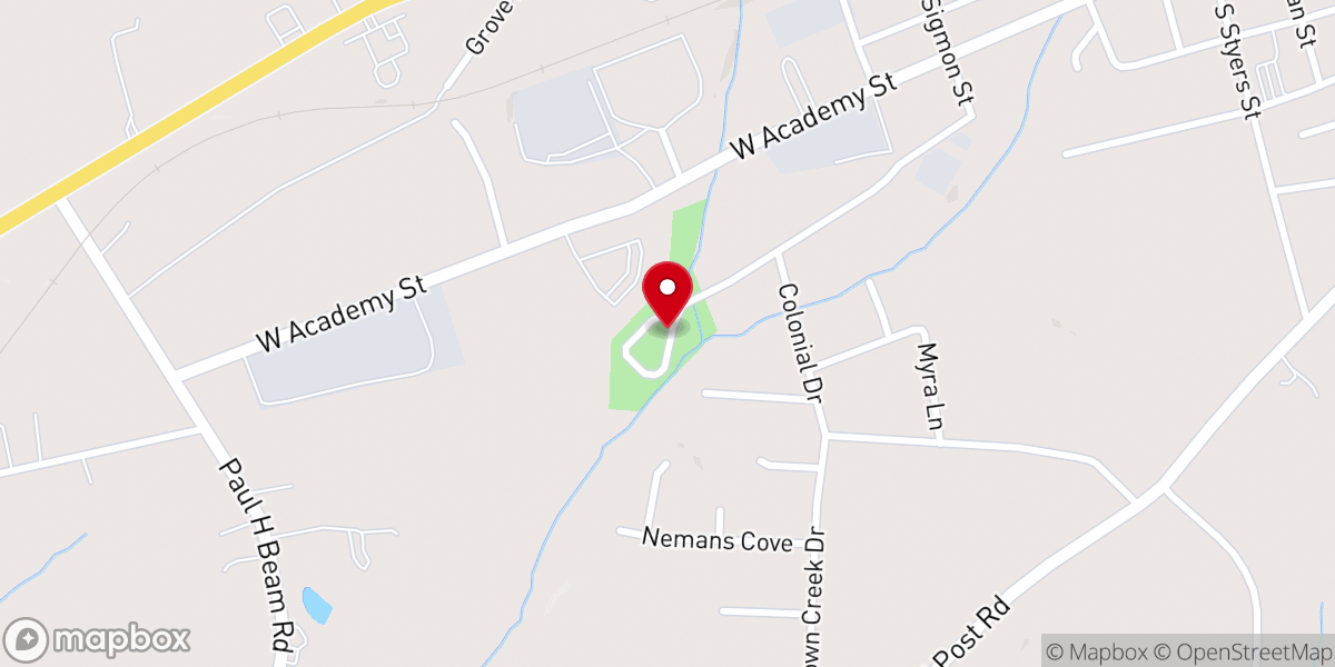 Map showing location of Westgate Park