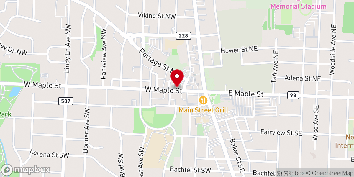 Map showing location of Northminster Presbyterian Church