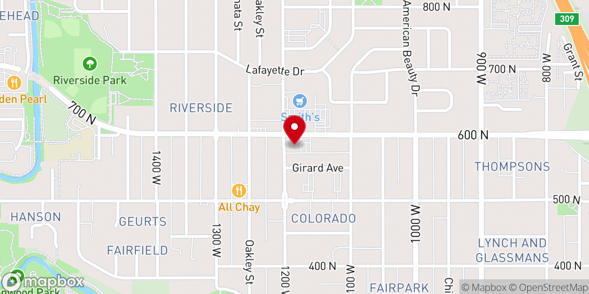 Map showing location of Gospel Light Church