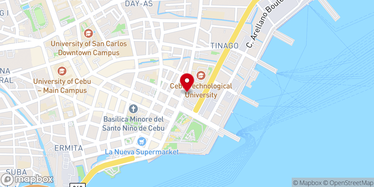Map showing location of Christ's Church in Metro Cebu