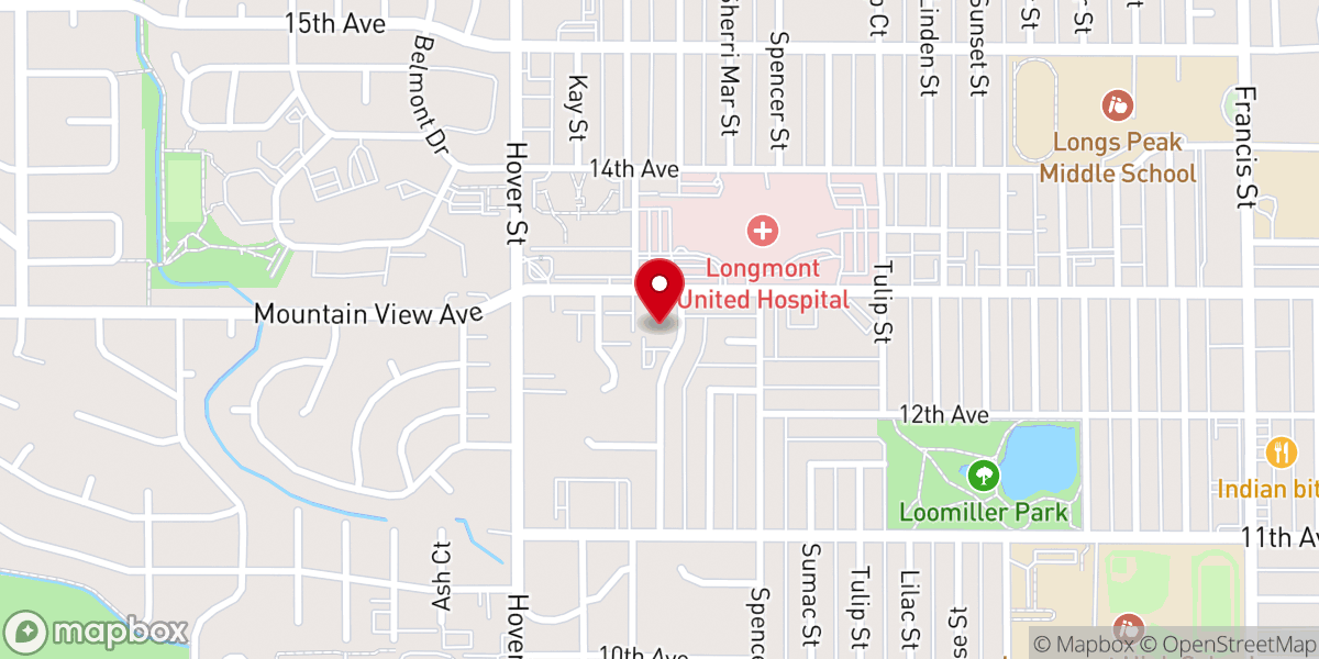 Map showing location of Longmont Church of the Nazarene