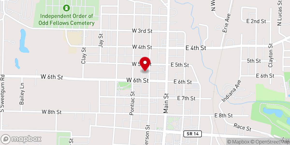 Map showing location of Community Presbyterian Church