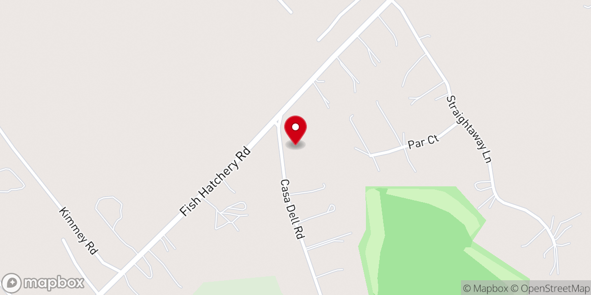 Map showing location of Hidden Valley Baptist Church