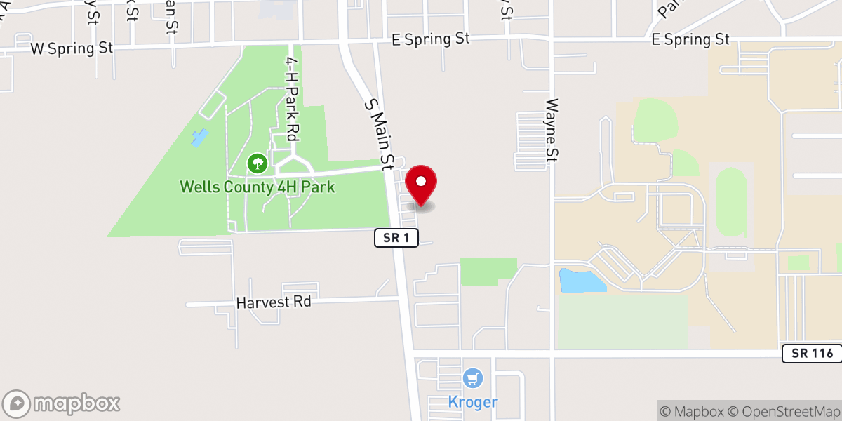 Map showing location of Forgiven Church - Bluffton