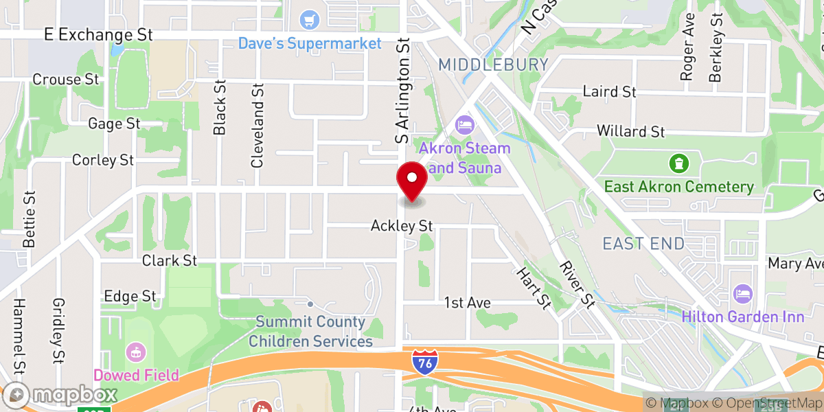 Map showing location of Burning Bush Church