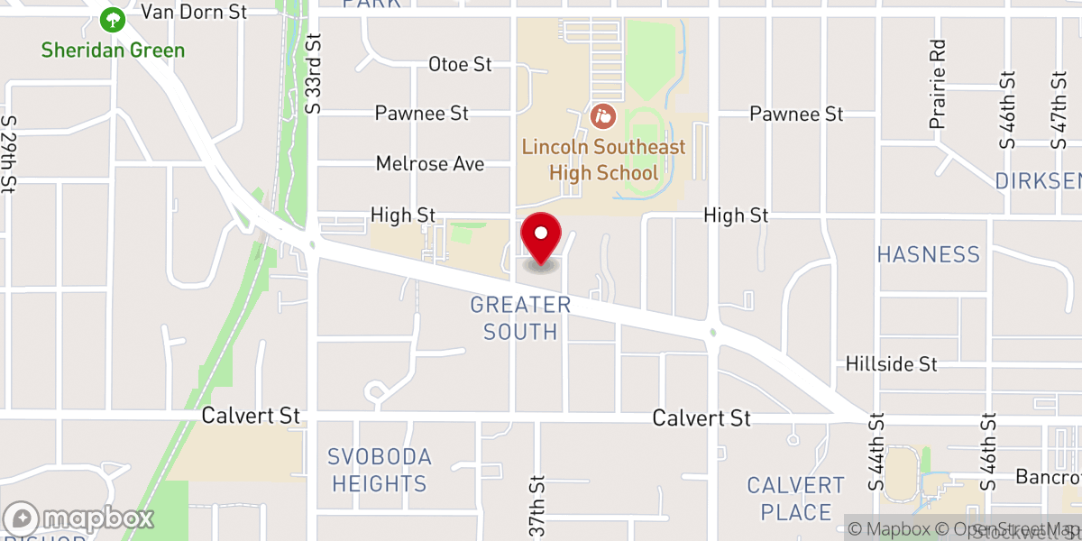 Map showing location of Saint John XXIII Diocesan Center