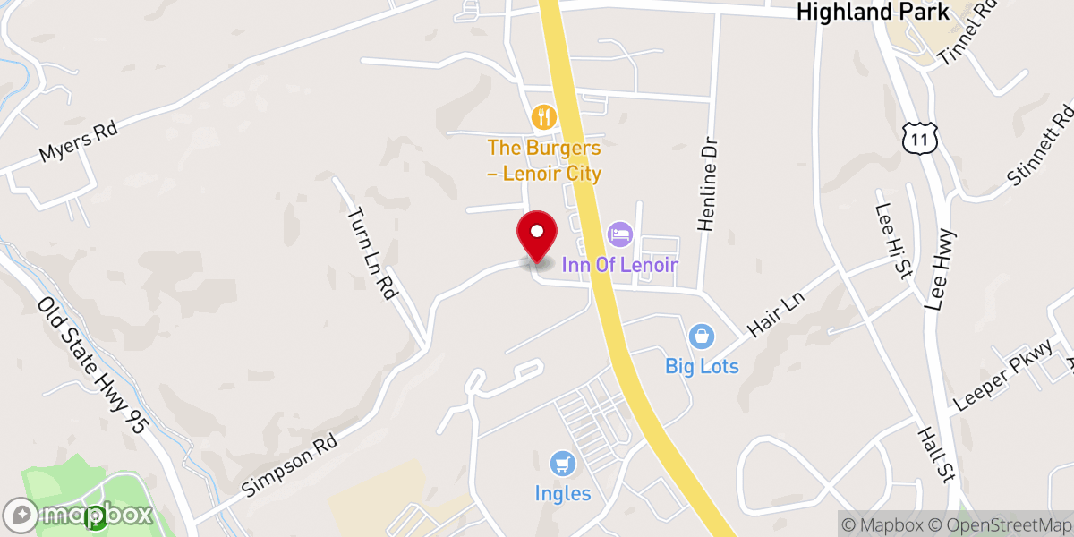 Map showing location of Church of Christ