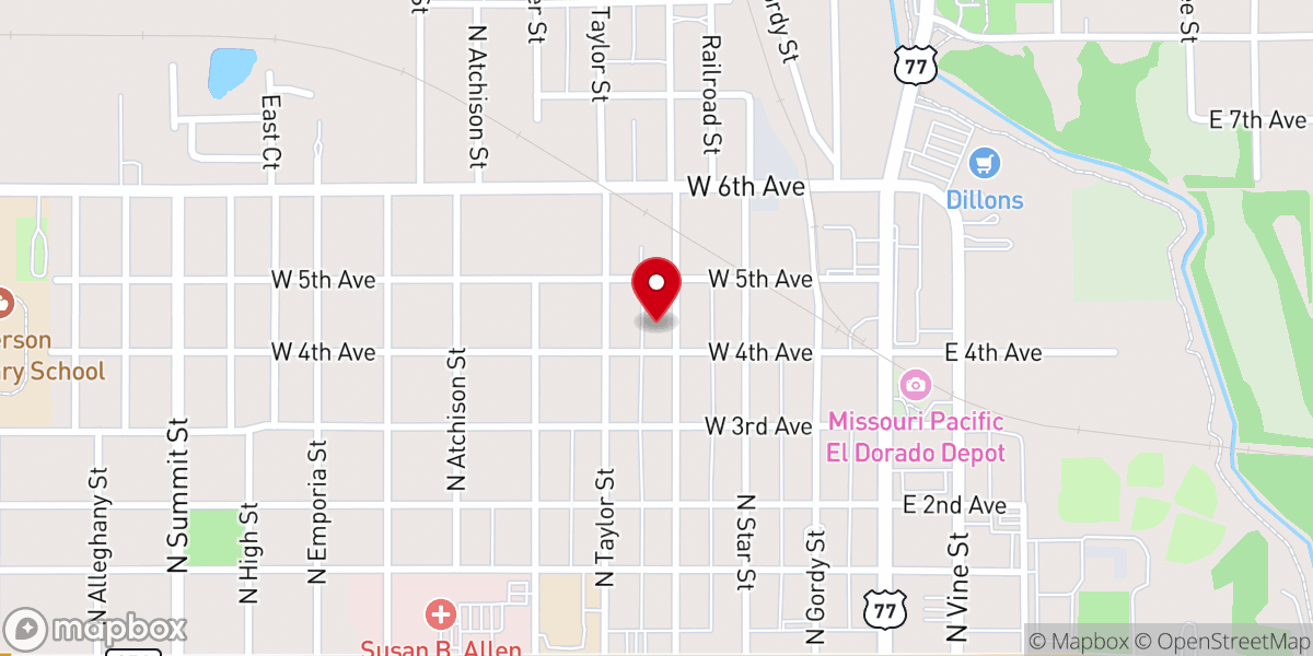 Map showing location of Real Life Christian Church