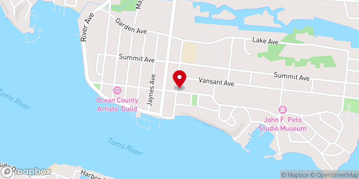Map showing location of Island Heights United Methodist Church