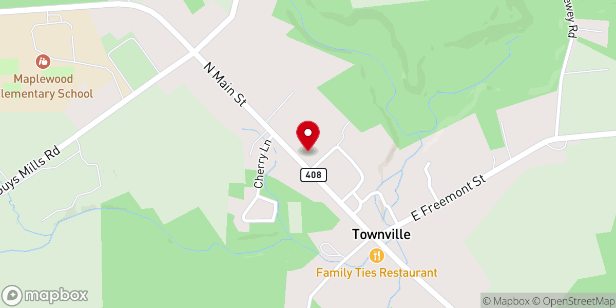 Map showing location of Abundant Life Christian Fellowship