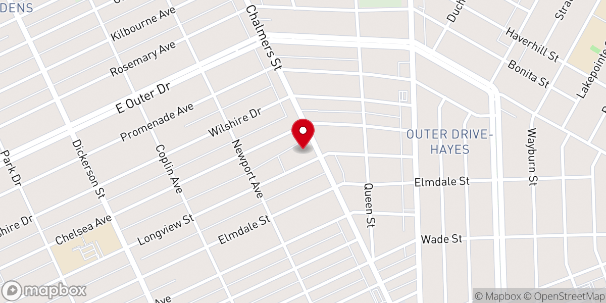 Map showing location of Fountain of Truth Christian Center