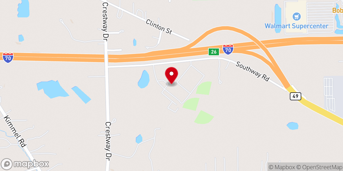 Map showing location of Salem Church of God
