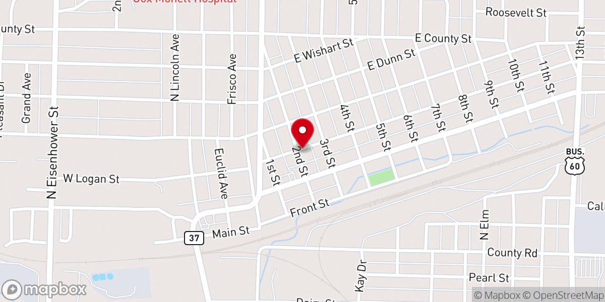 Map showing location of Heartland Ecumenical Camino Inc