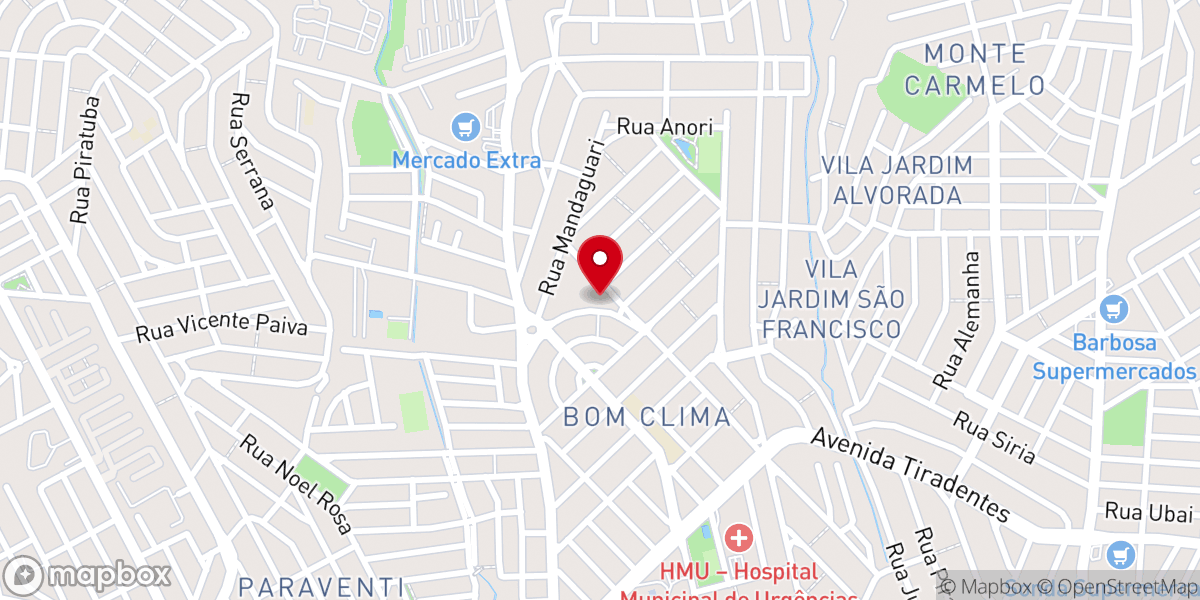 Map showing location of Diocese de Guarulhos