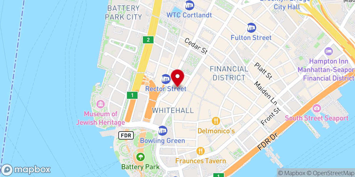 Map showing location of Liberty Church New York City