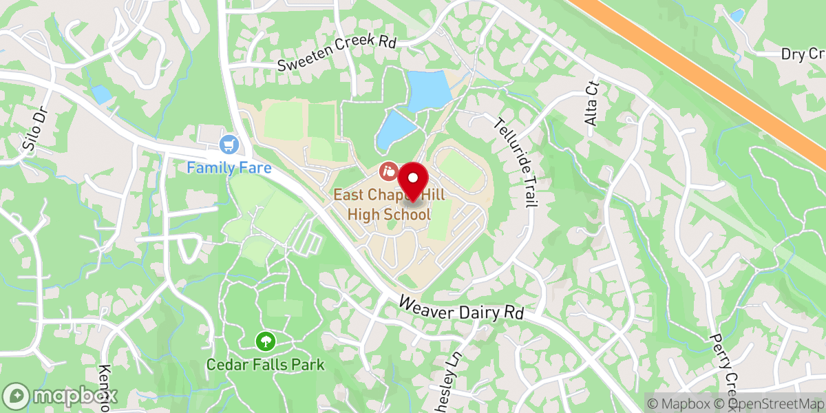 Map showing location of The Summit Church - Chapel Hill Campus