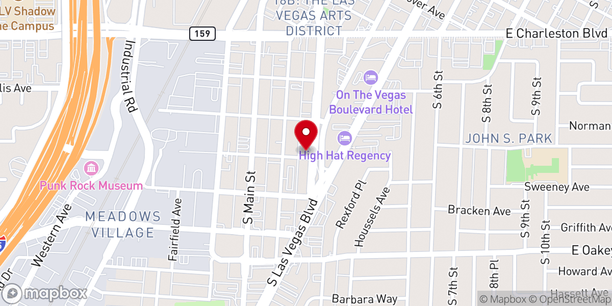 Map showing location of The Little Vegas Chapel