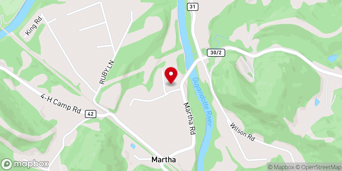 Map showing location of Elmwood Church