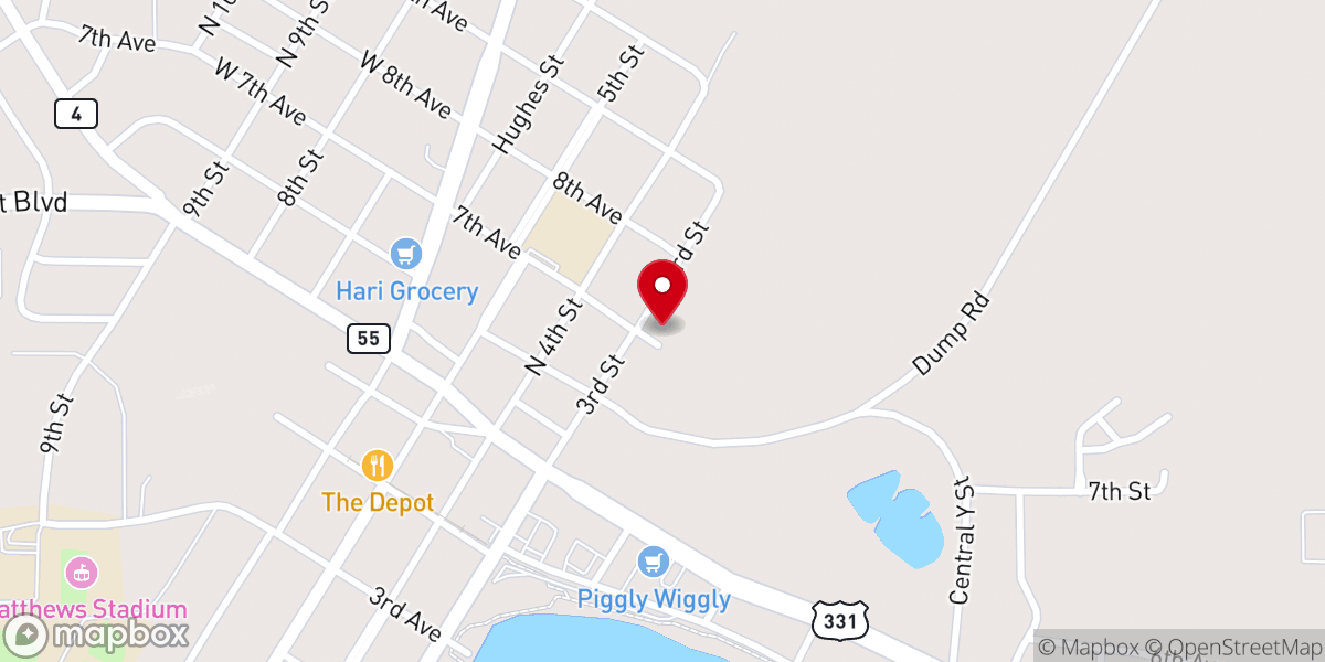 Map showing location of First African Baptist Church