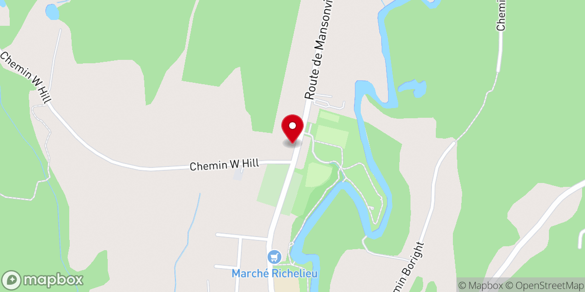 Map showing location of Mansonville Baptist Church