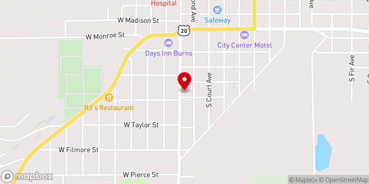 Map showing location of First Ev Lutheran Church